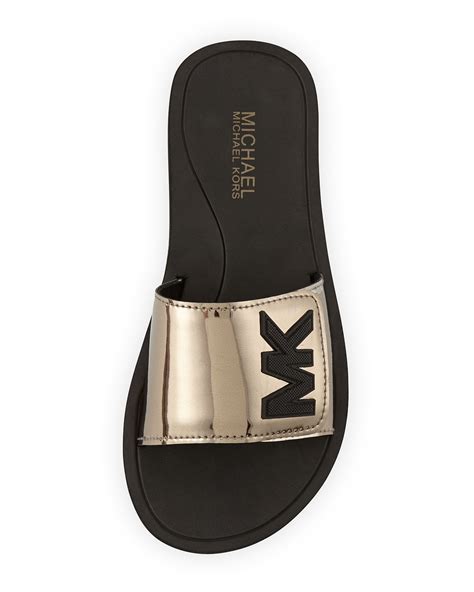 michael kors slippers bruin|michael kors slides.